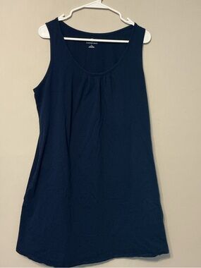 Lands' End Navy Scoop Neck Tank Dress